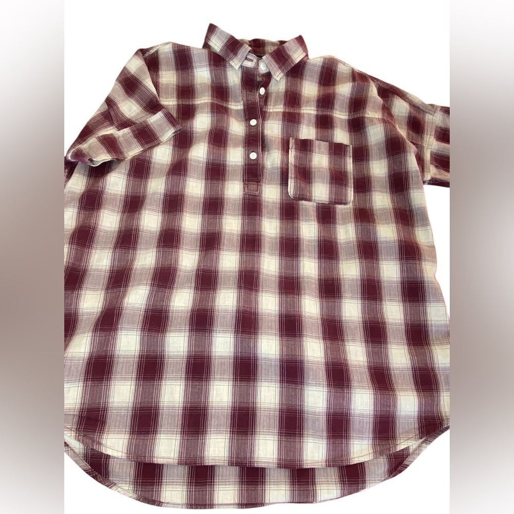 North Face Plaid Top Women’s L Hiking Gorpcore Outdoor Camping Outside Work - Picture 2 of 8